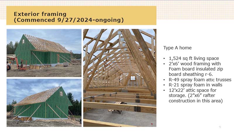 EXTERIOR FRAMING COMMENCED